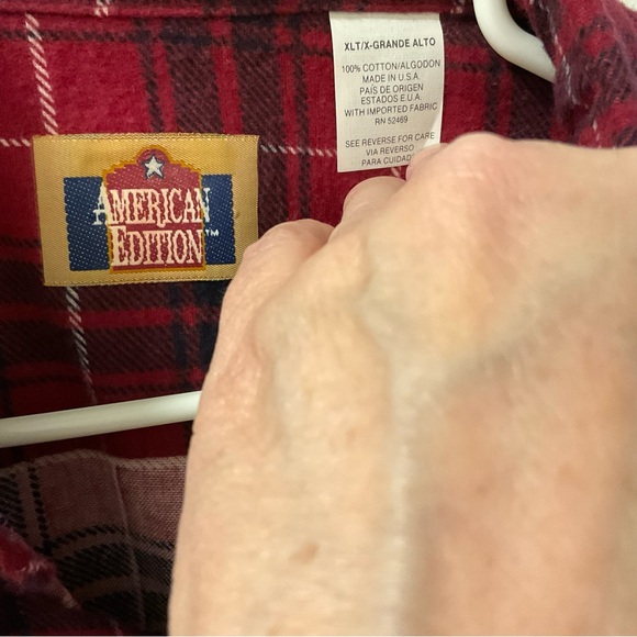 Men's Red Plaid Casual Button Down Shirt - Picture 3 of 7